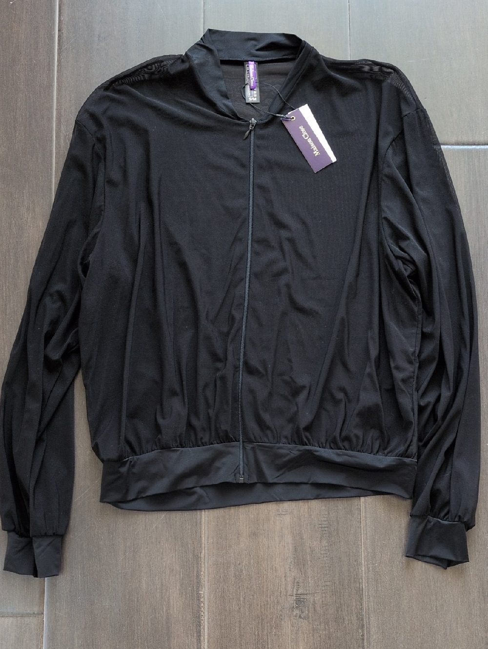 Sheer Black Lightweight Bomber Jacket